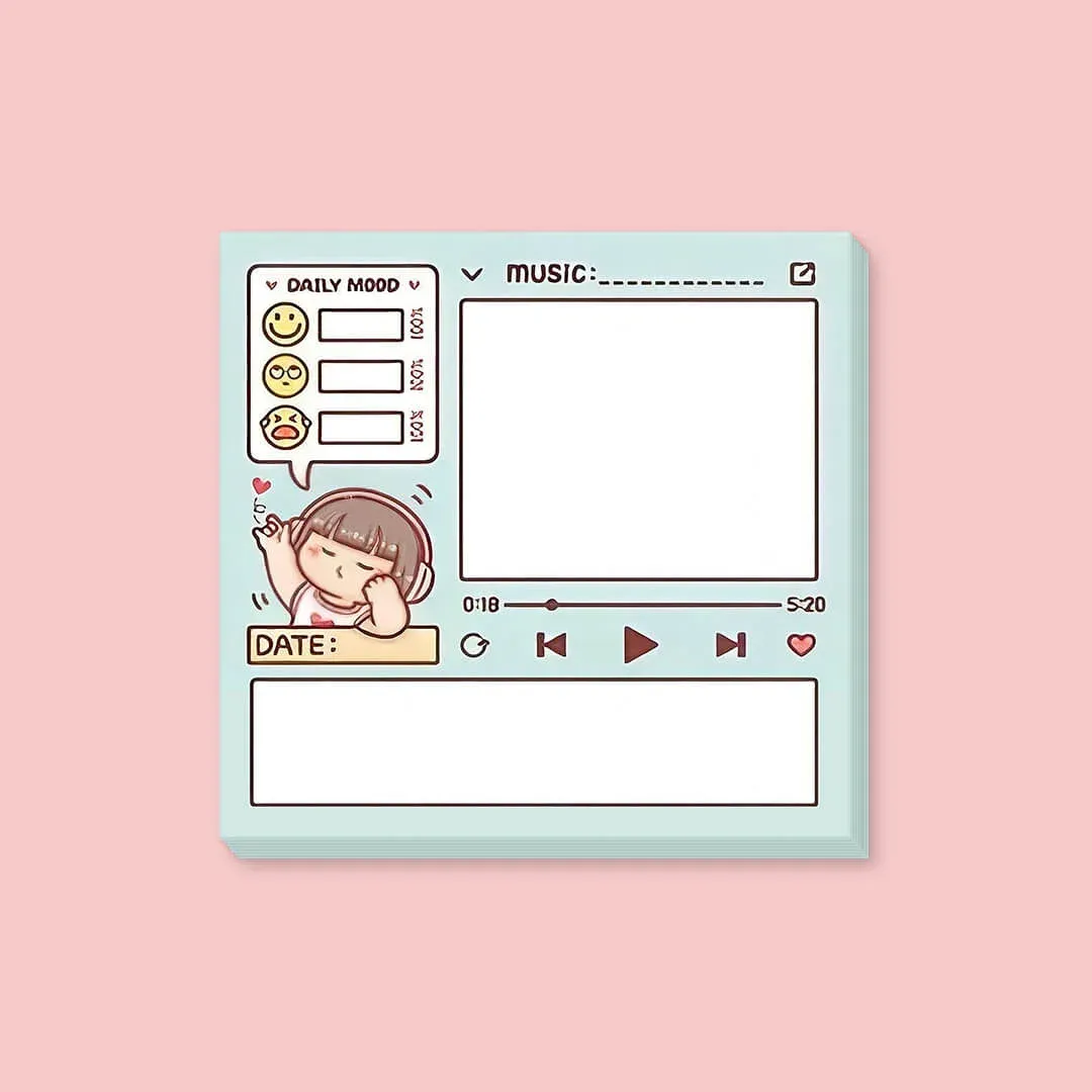 برگه یادداشت ۵۰ برگ طرح music