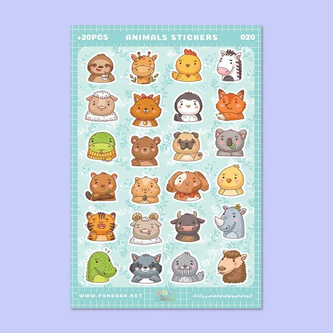 استیکر طرح mini animals