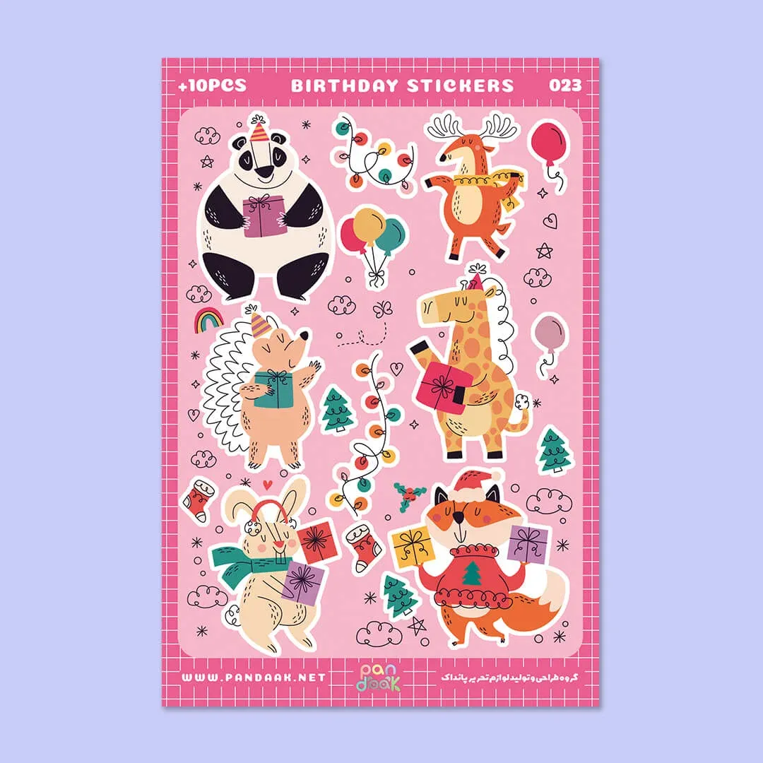 استیکر طرح jungle birthday