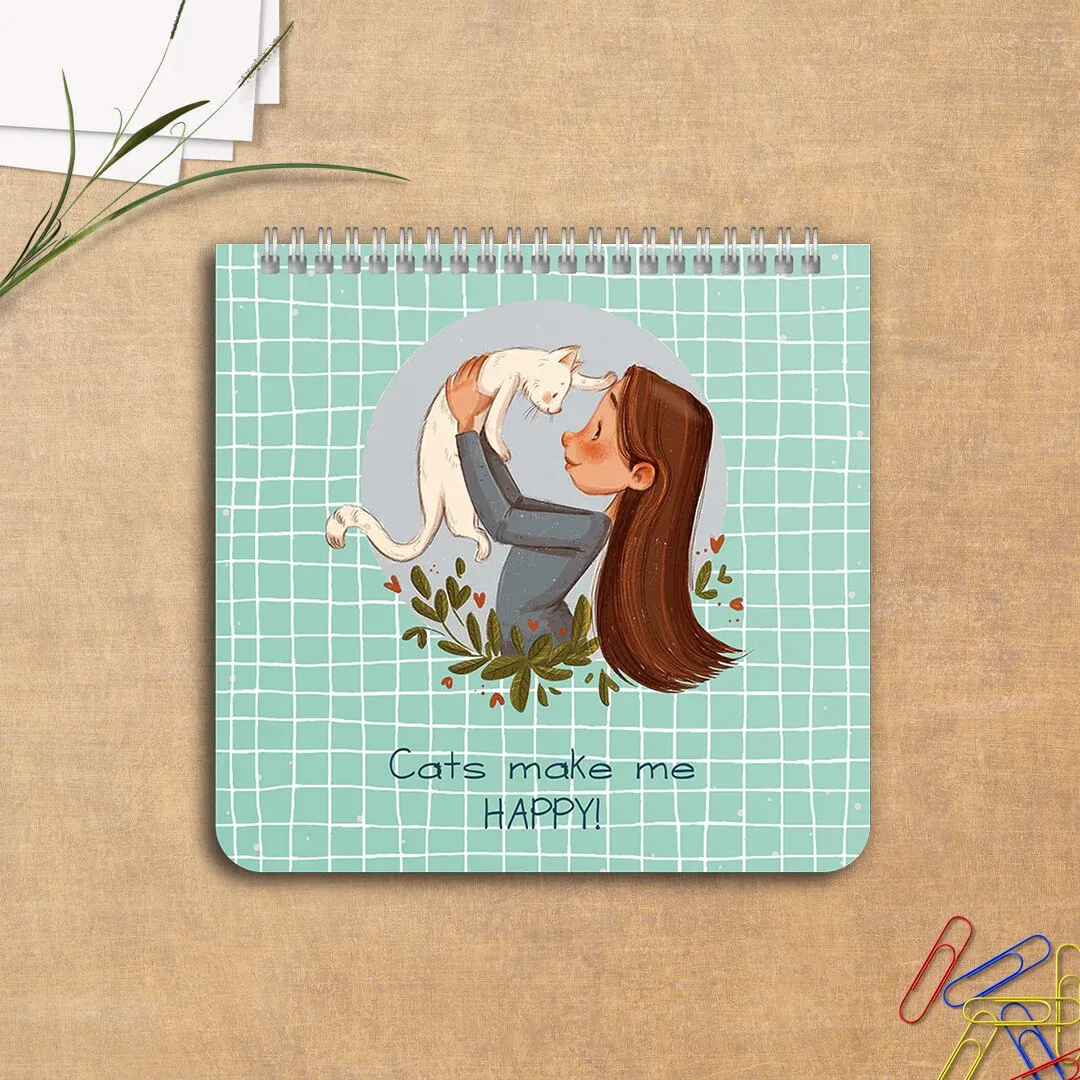 دفتر یادداشت نقطه‌ای ۶۰ برگ پانداک طرح گربه کد ۰۰۲