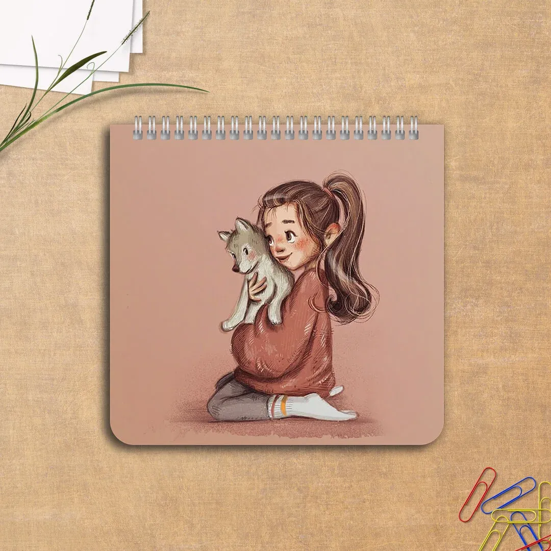 دفتر یادداشت نقطه‌ای ۶۰ برگ پانداک طرح گرگی کد ۰۰۳