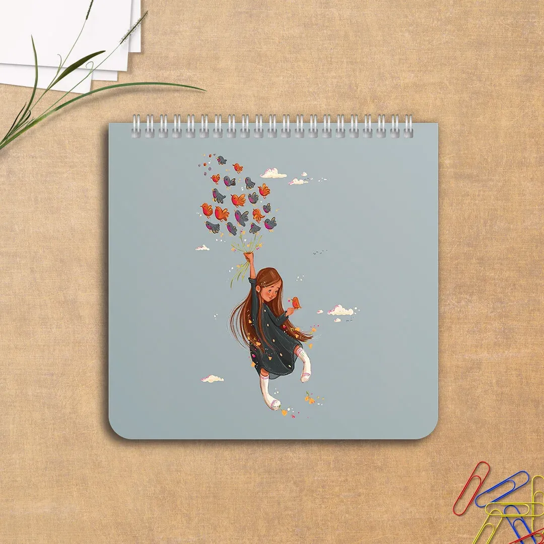 دفتر یادداشت نقطه‌ای ۶۰ برگ پانداک طرح پرواز کد ۰۰۴