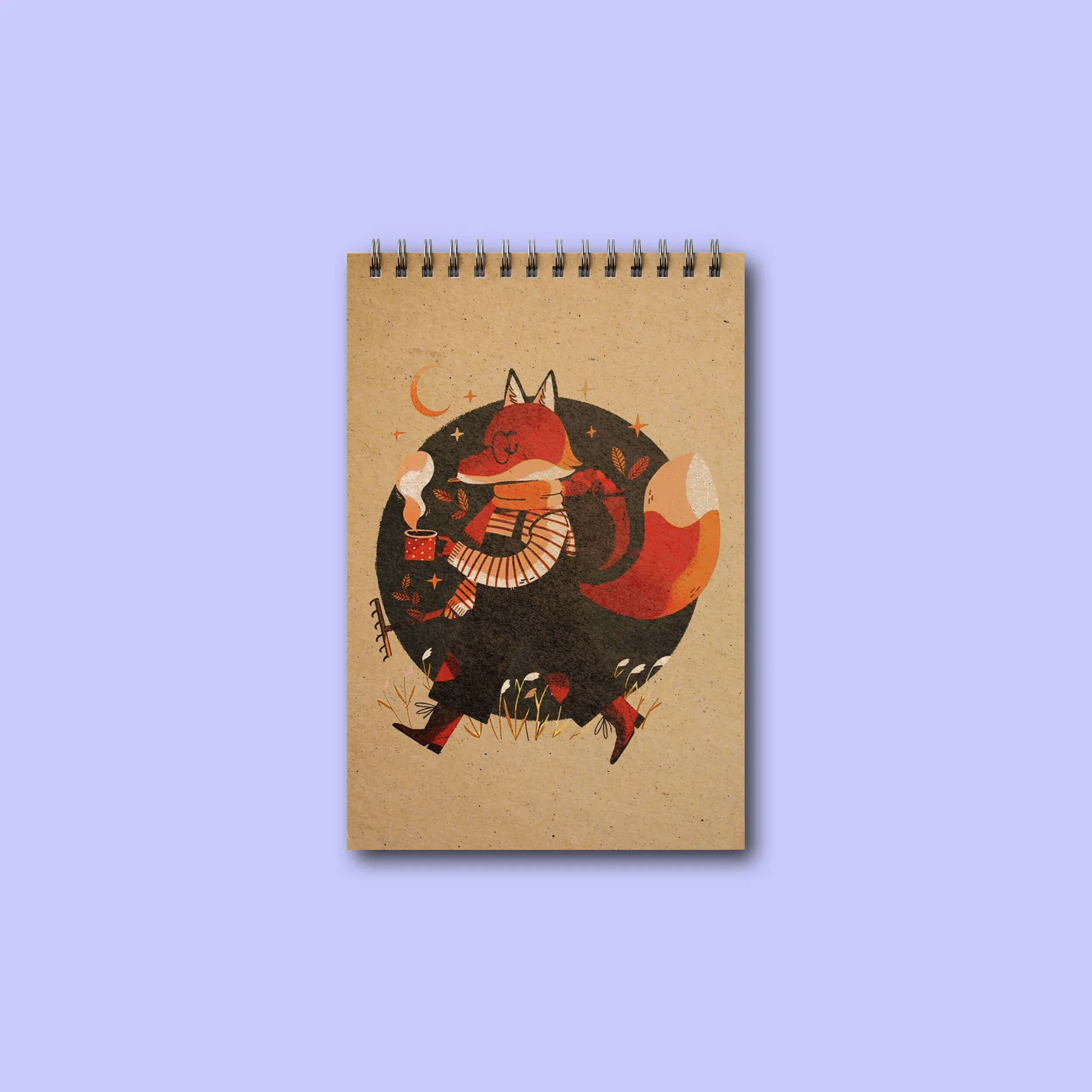 دفتریادداشت خطدار پانداک طرح red fox