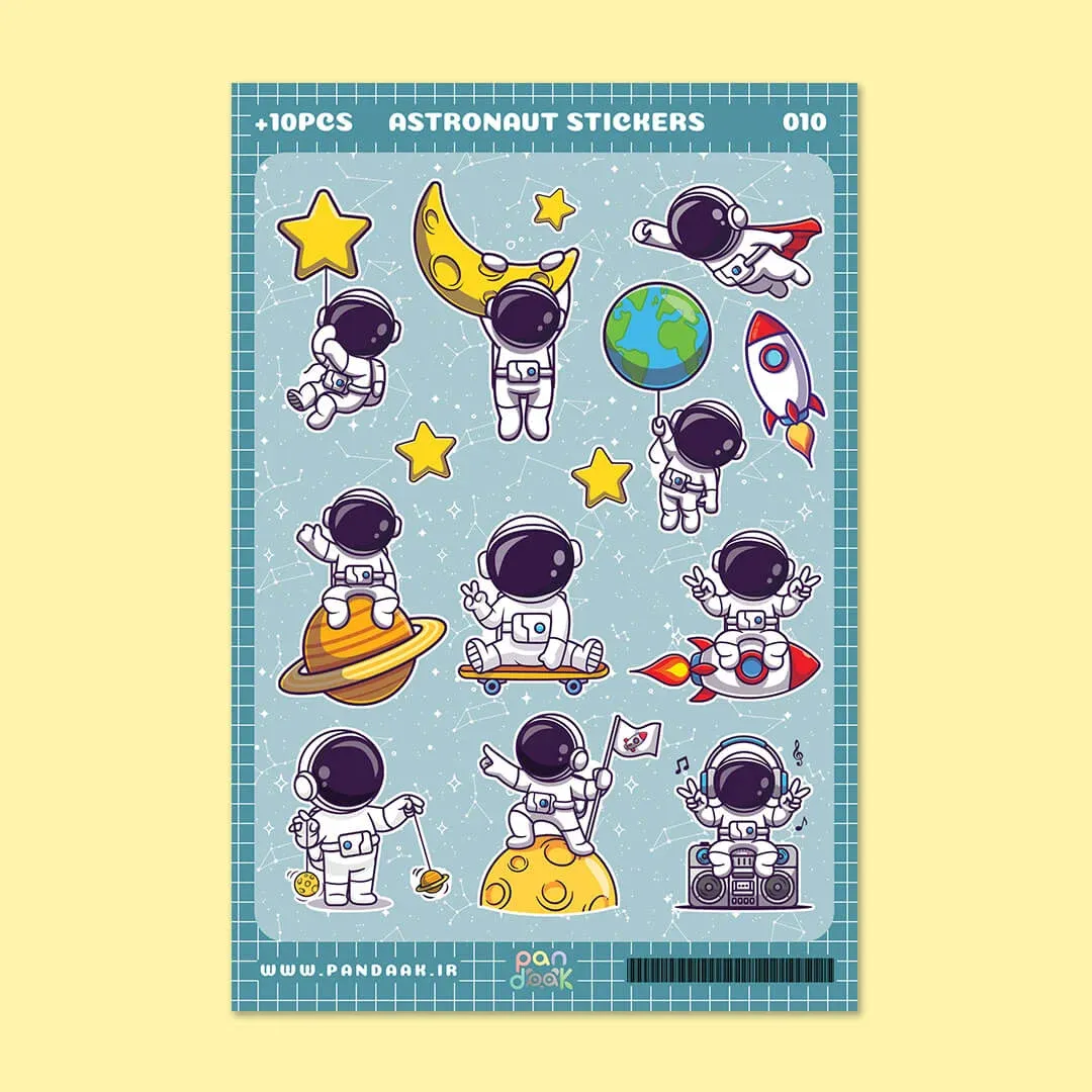 استیکر طرح astronaut
