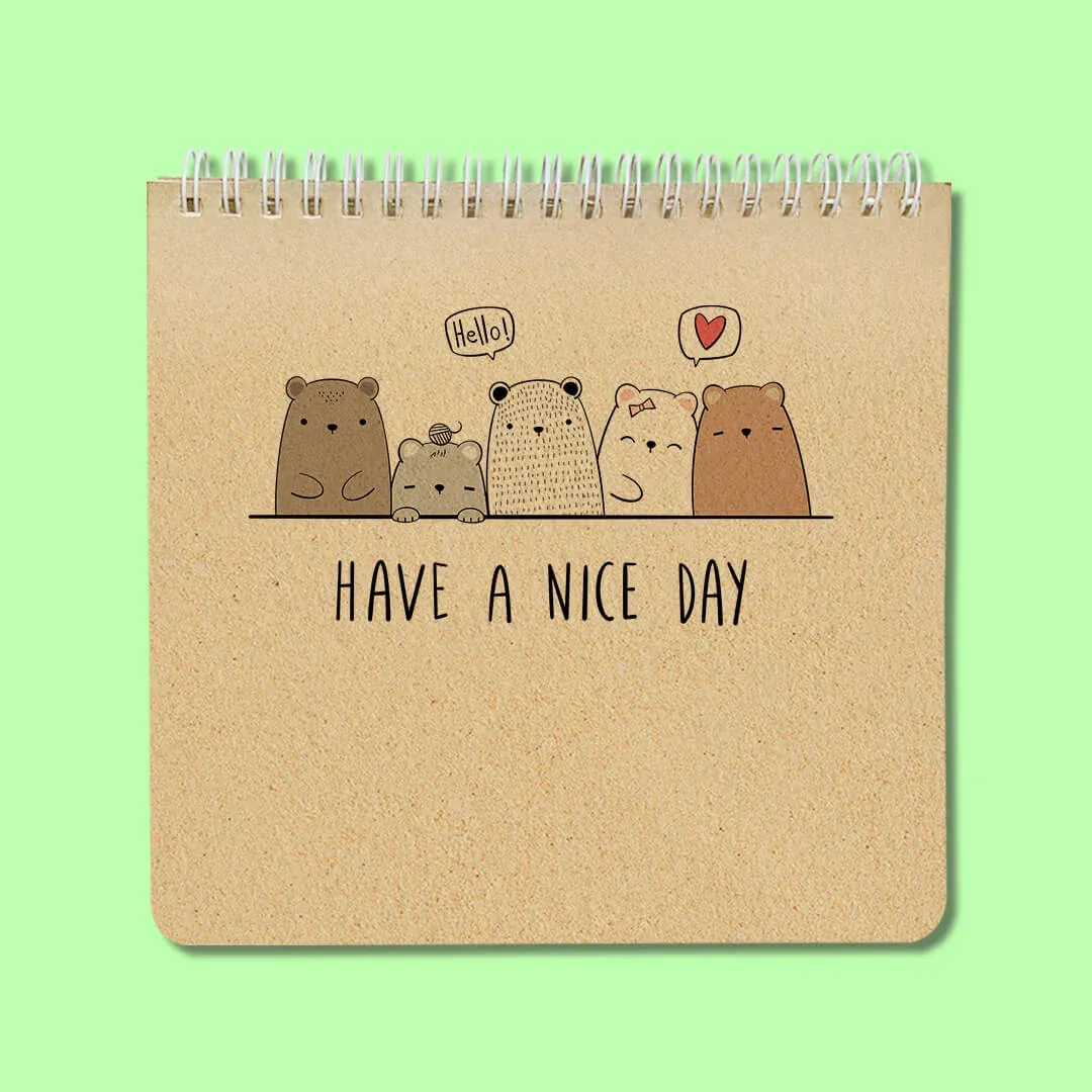 دفتر یادداشت خطدار پانداک طرح nice day
