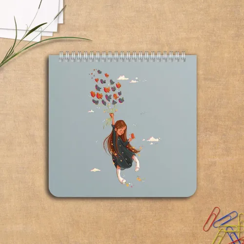 دفتر یادداشت نقطه‌ای ۶۰ برگ پانداک طرح پرواز کد ۰۰۴