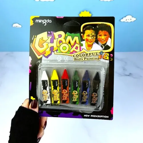 پک 6 عددی مداد شمعی نقاشی صورت کودکان