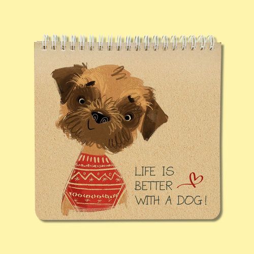 دفتر یادداشت بی خط پانداک طرح dog lovers