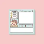 برگه یادداشت ۵۰ برگ طرح music