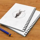 دفتر خطدار پانداک طرح گوزن - Image 2