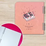 دفتر نقاشی ۸۰ برگ پانداک طرح موزیک کد ۰۰۳
