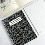 دفتر زبان ۶۰ برگ طرح Black کد ۰۰۸