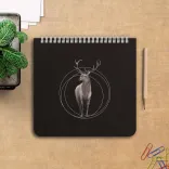 دفتر یادداشت خطدار ۶۰ برگ پانداک طرح گوزن کد ۰۰۹