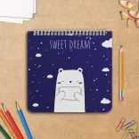 دفتر یادداشت بی‌خط ۶۰ برگ پانداک طرح Sweet Dream کد ۰۱۲