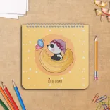 دفتر یادداشت بی‌خط ۶۰ برگ پانداک طرح پاندای خوابالو کد ۰۰۲