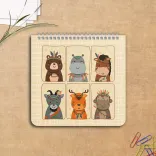 دفتر یادداشت نقطه‌ای ۶۰ برگ پانداک طرح حیوانات کد ۰۰۷
