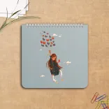 دفتر یادداشت نقطه‌ای ۶۰ برگ پانداک طرح پرواز کد ۰۰۴