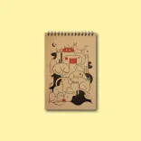 دفتریادداشت خطدار پانداک طرح cats