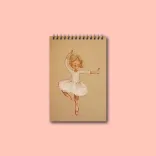 دفتریادداشت خطدار پانداک طرح دختر بالرین