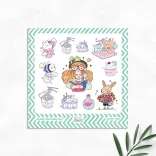 استیکر طرح دختر کد ۰۵۸