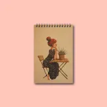 دفتریادداشت خطدار پانداک طرح lady