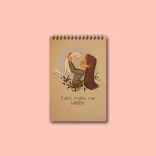 دفتریادداشت خطدار پانداک طرح cat lover