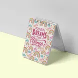 ست دفتر مشق + دفتر یادداشت خطدار (۸۰ برگ) طرح dream کد ۰۰۶ - Image 1