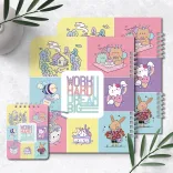 ست دفتر مشق + دفتر نقاشی + دفتر یادداشت خطدار (۸۰ برگ) طرح candy کد ۰۰۶