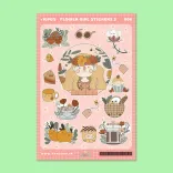 استیکر طرح flower girl sticker