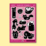 استیکر طرح (1) black cat