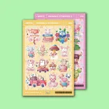 مجموعه دو عددی استیکر طرح animals