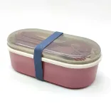 ظرف غذا 2 طبقه همراه با قاشق،چنگال و چاپستیک - 3