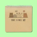 دفتر یادداشت خطدار پانداک طرح nice day